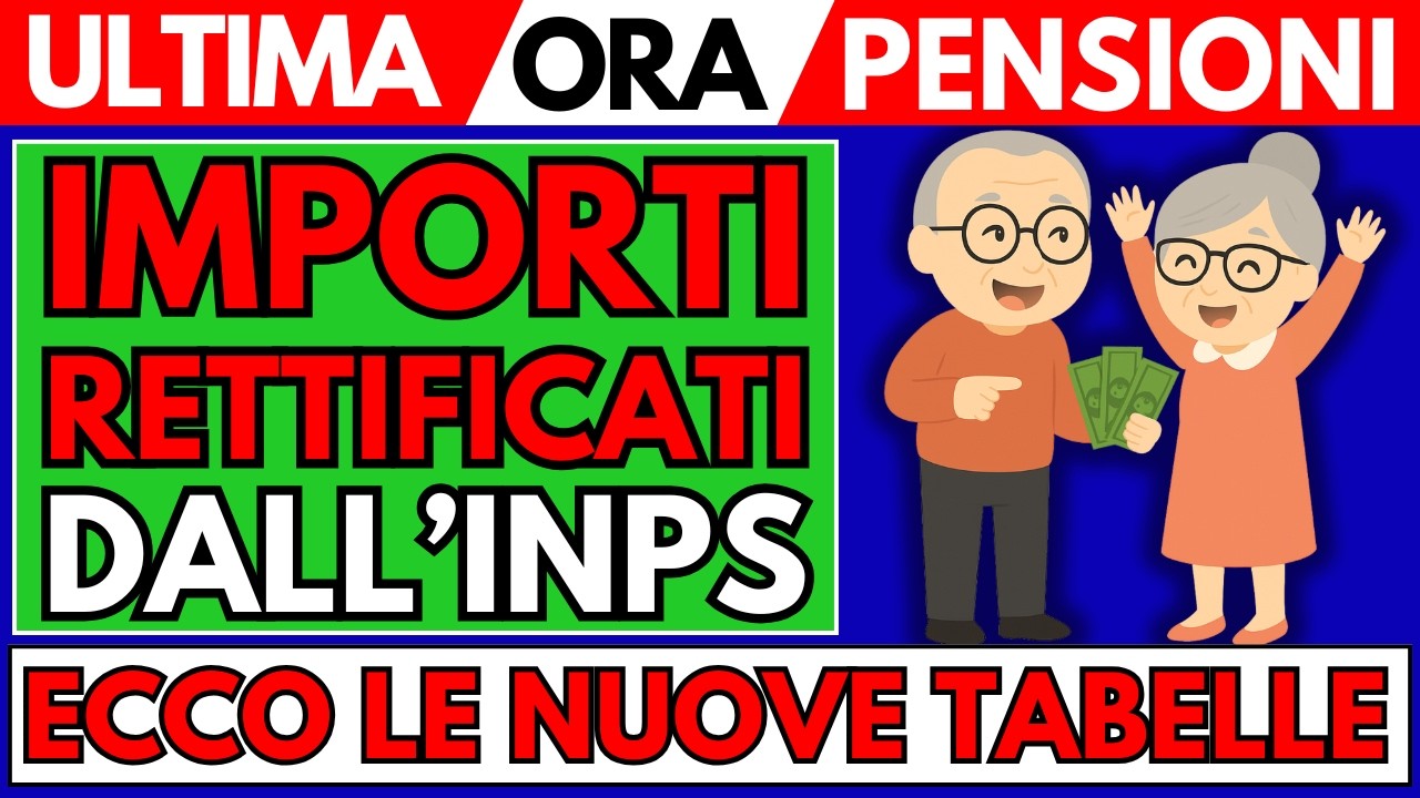 ✅L'INPS Rettifica gli Importi delle Pensioni 👉Ecco le Nuove Tabelle e i Limiti di Reddito UFFICIALI!