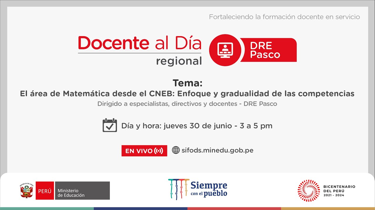 El &aacute;rea de Matem&aacute;tica desde el CNEB: Enfoque y gradualidad de las competencias