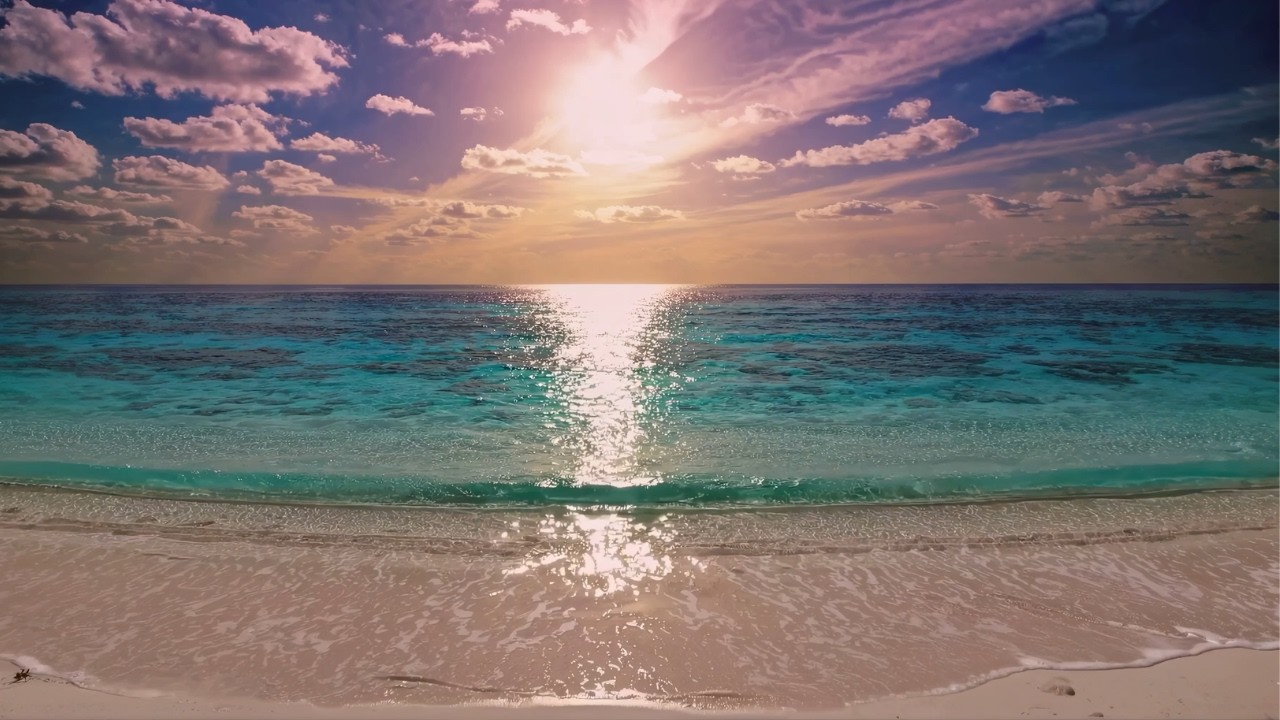 Tropical Sunset Calm – 3 Hours of Gentle Ocean Waves (No Music)