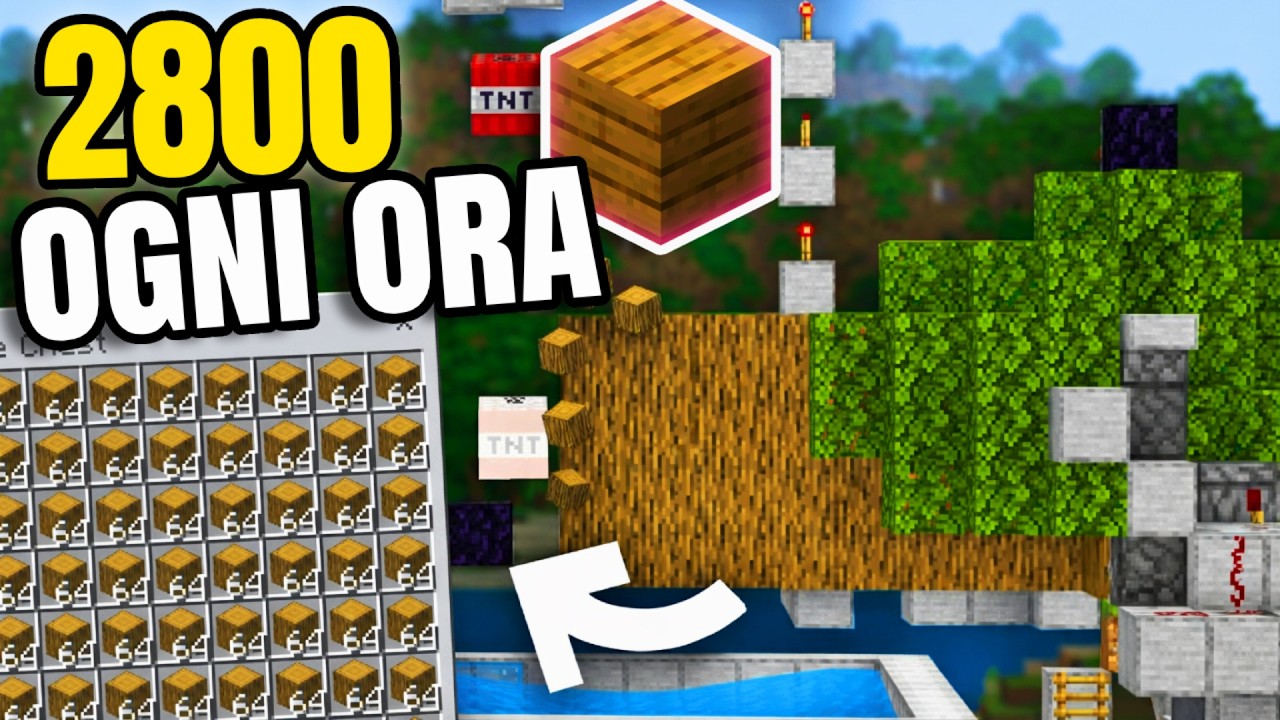 La FARM DI LEGNO più VELOCE e AFK su MINECRAFT BEDROCK