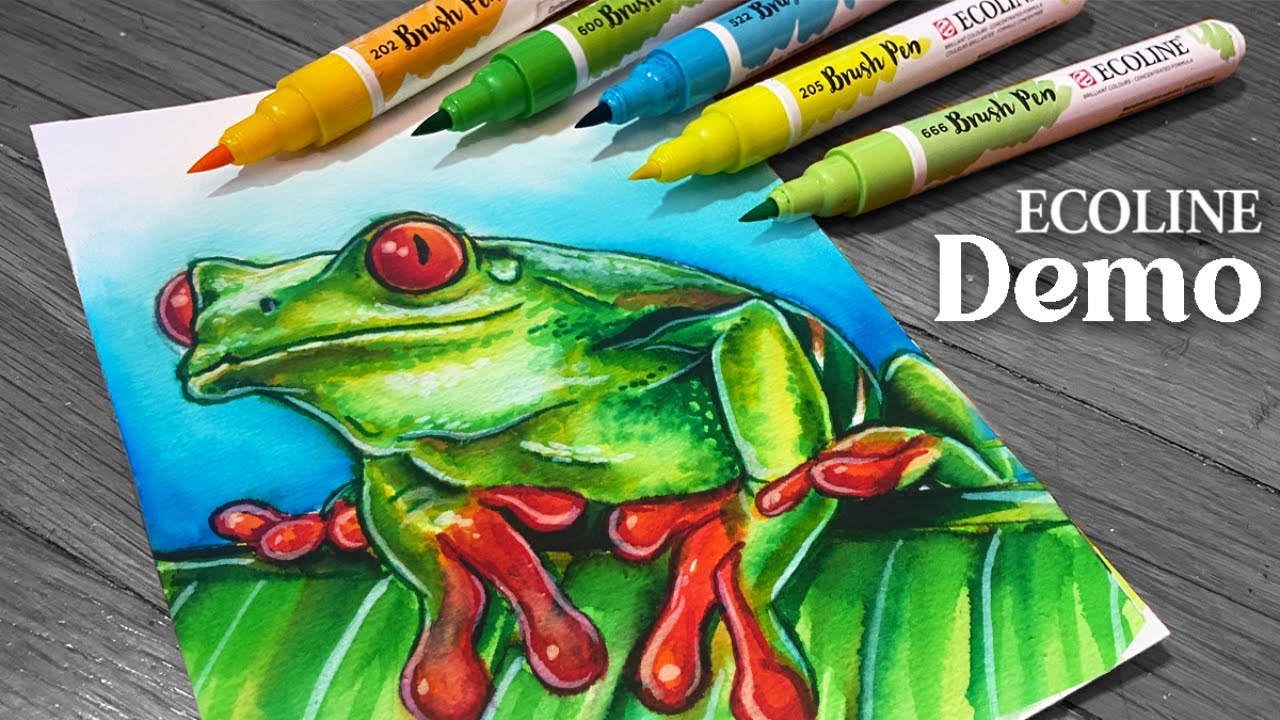 Откройте для себя основы работы с кисточковыми маркерами и акварельными фломастерами Ecoline!