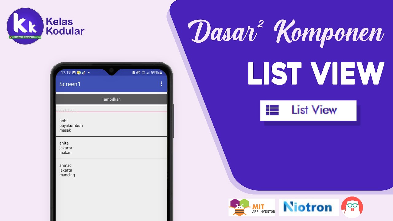 List View - Kodular | (MIT App Inventor,Appybuilder,Thunkable)