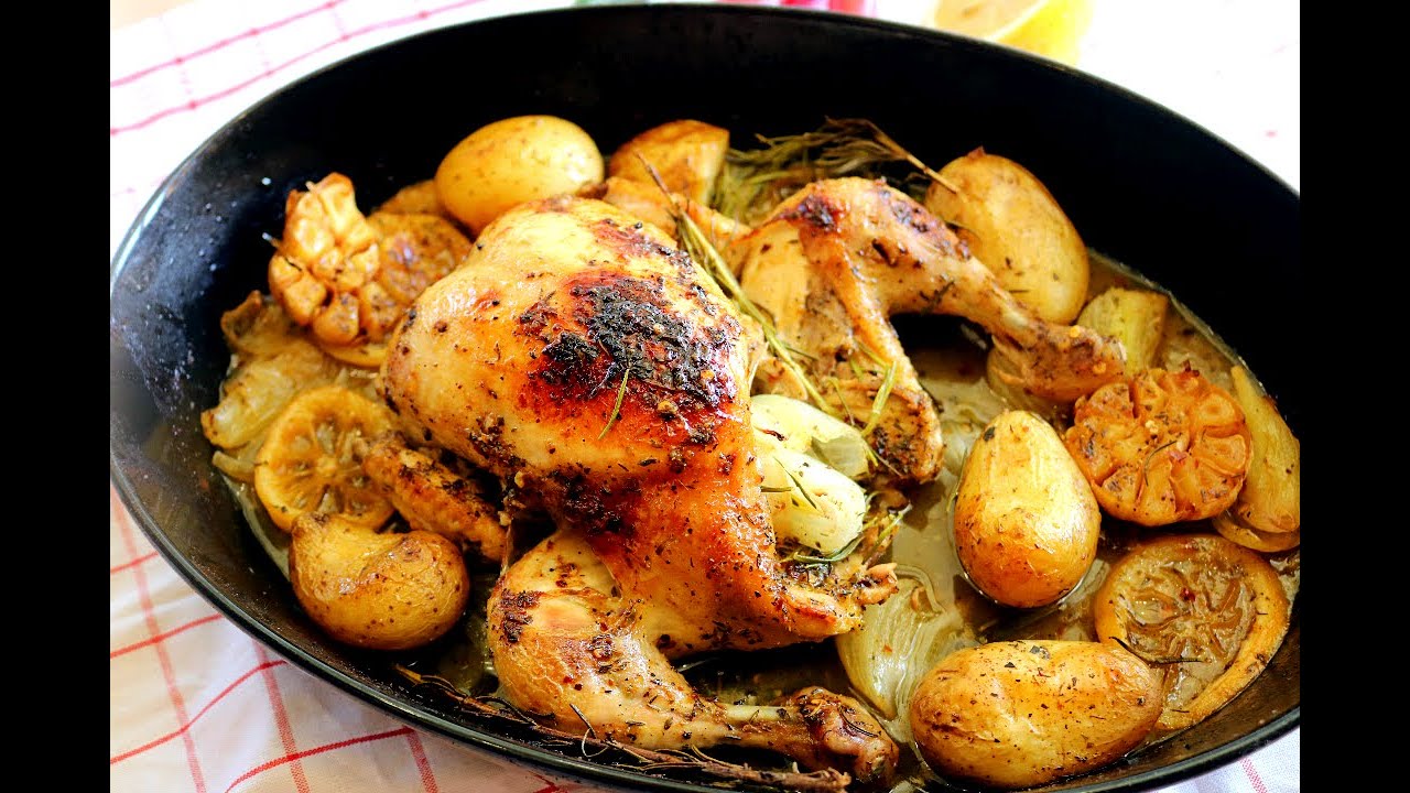 Lemon Herb Whole Roasted Chicken 😋دجاج محمربالفرن بالبهارات الايطاليه والليمون  🤩/ Karmel&Candle