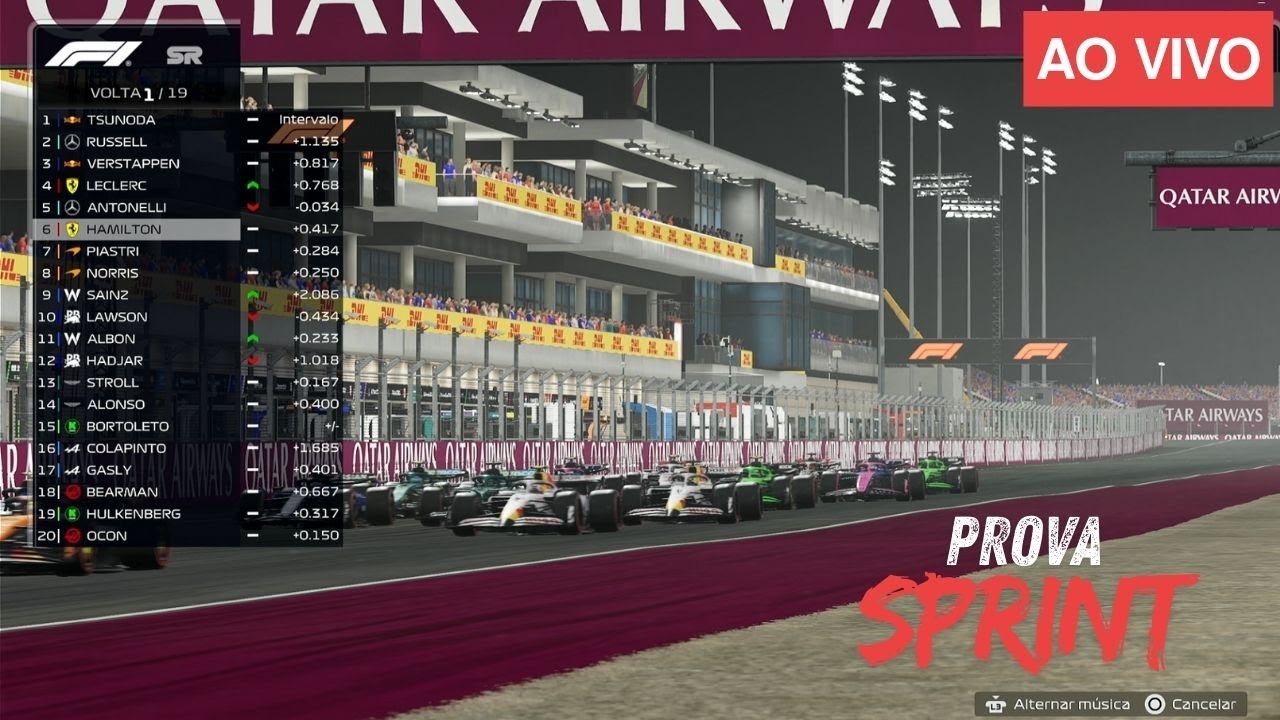 FORMULA 1 AO VIVO CORRIDA SPRINT  GP QATAR 2025