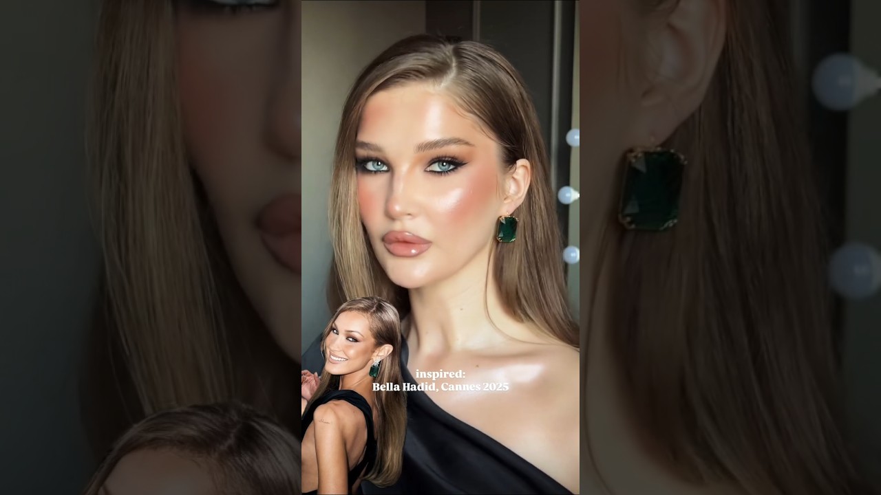 bella hadid makeup look cannes 2025 ✨  #shorts #viralshorts #makeup #bellahadid #cannes #viralvideo