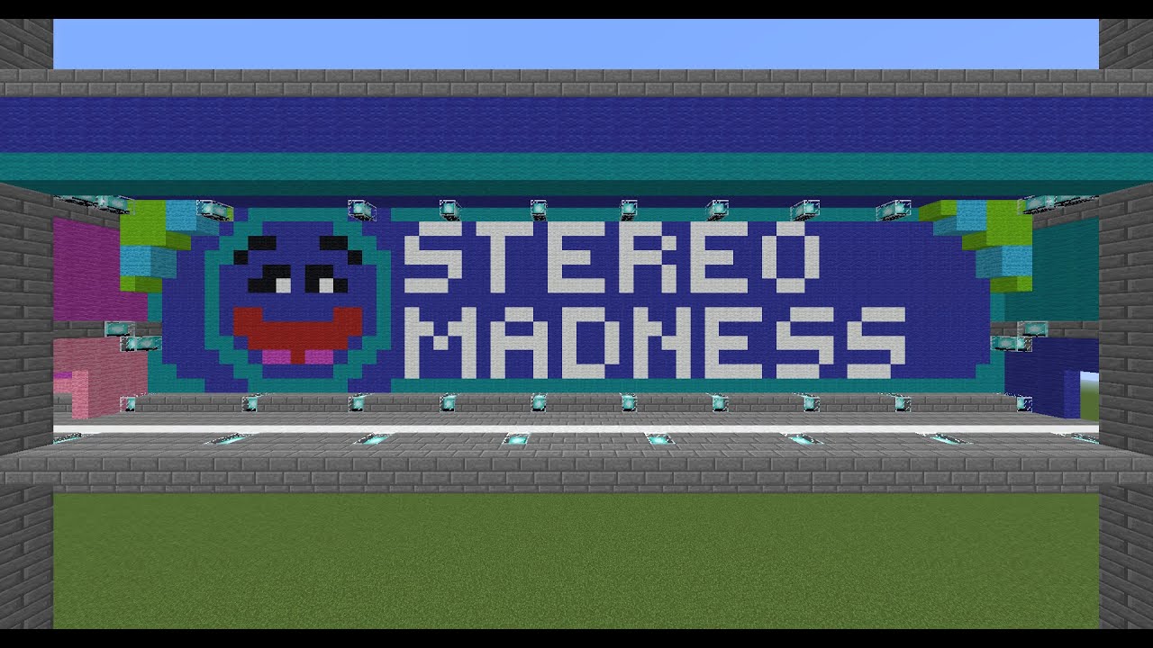 GEOMETRY DASH LEVEL 1 - STEREO MADNESS IN MINECRAFT! (OLD)
