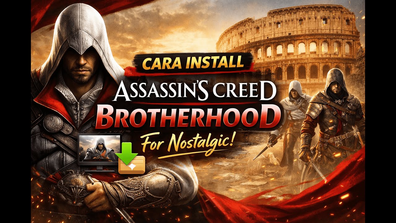 Cara Install Assassin’s Creed Brotherhood di PC | Full Tutorial Nostalgia + Spesifikasi Lengkap