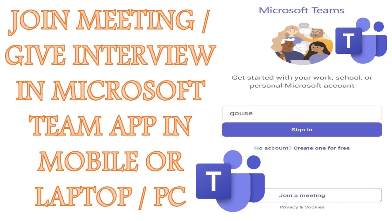 How to join meeting or How to give interview through Microsoft Team App in mobile or laptop (PC)