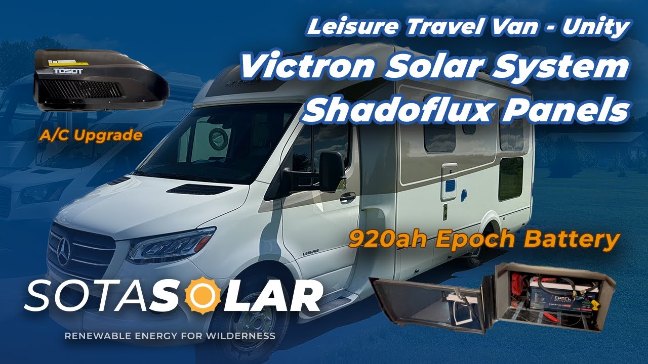 Victron Solar Upgrade in a Leisure Travel Van Unity – 920Ah Batteries & Quiet A/C