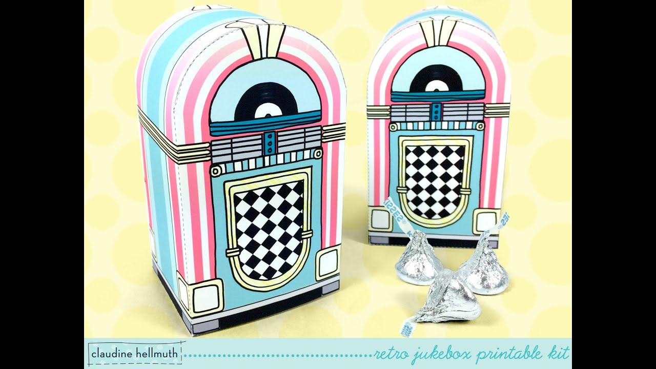 make a retro 50's  jukebox party favor box