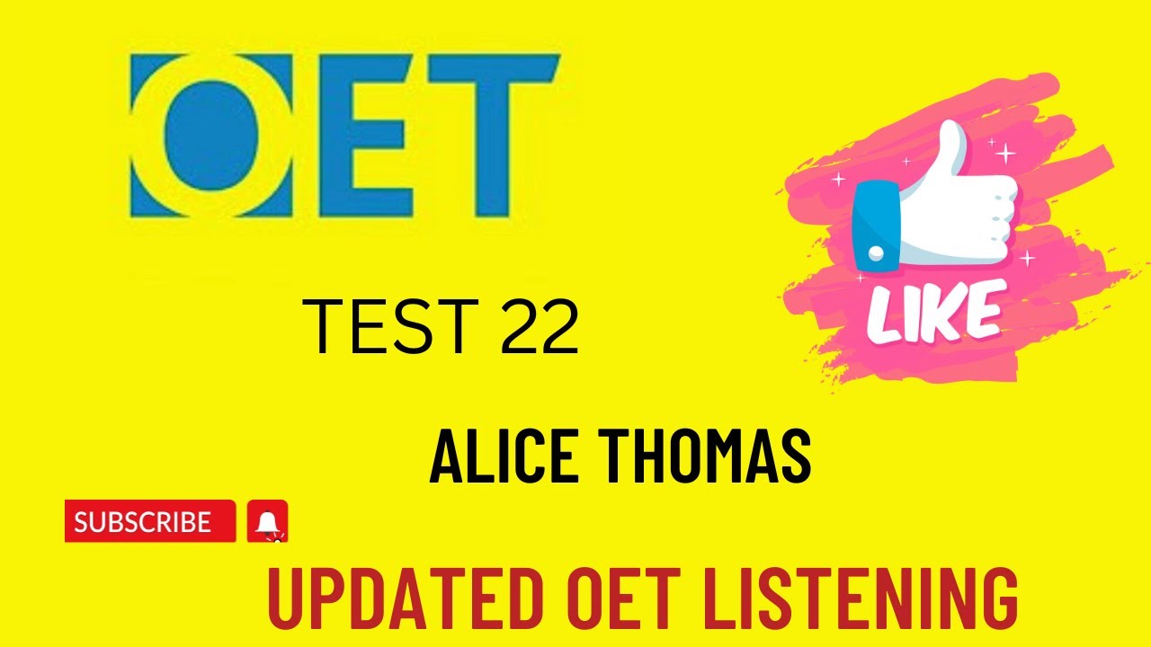 Oet Listening Sample Test|Updated Material|#oet #oetlisteningsamplefornurses #oettest