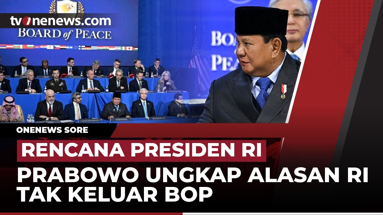 [LIVE] 🔴 Tunda Rencana RI Keluar BoP, Prabowo Minta Kasus Penyiraman Aktivis Diusut | Onenews Sore