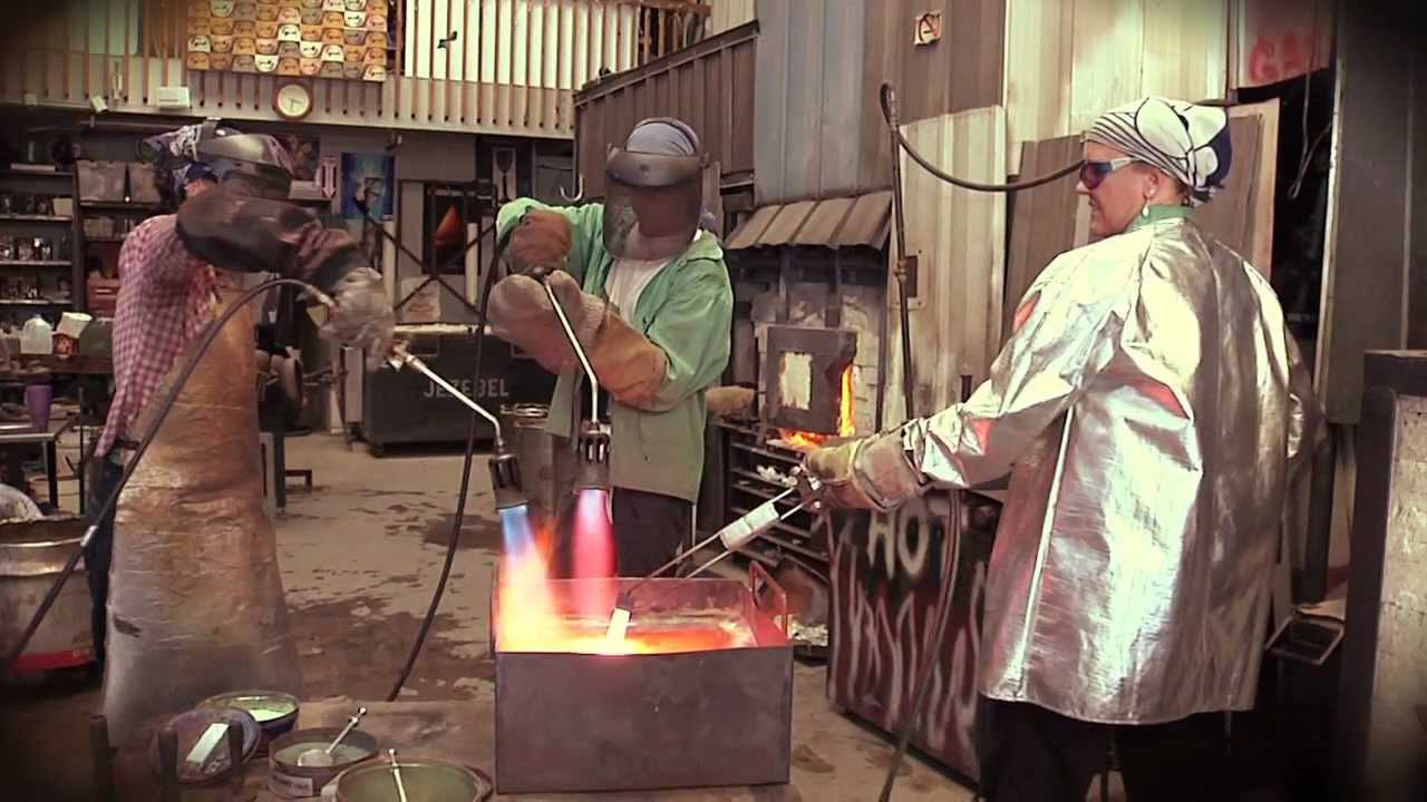 Susan Gott Casting Glass and Public Art Projects at Phoenix Glass Studio, 2012.