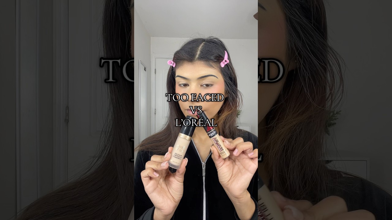 too faced vs l&rsquo;or&eacute;al concealers!!💞 #makeup#makeupshorts#makeuptips#concealer#makeuphacks#beautytips