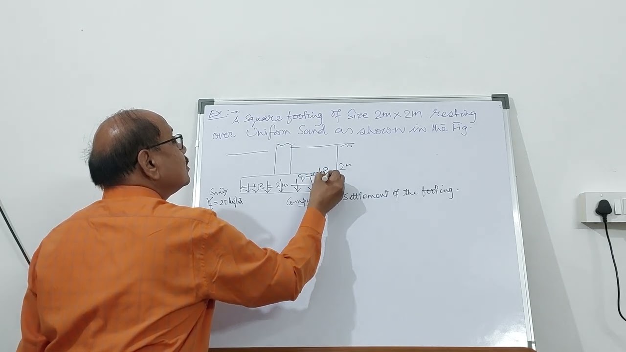 Shallow Foundation - 17 | Settlement of a footing (Example)