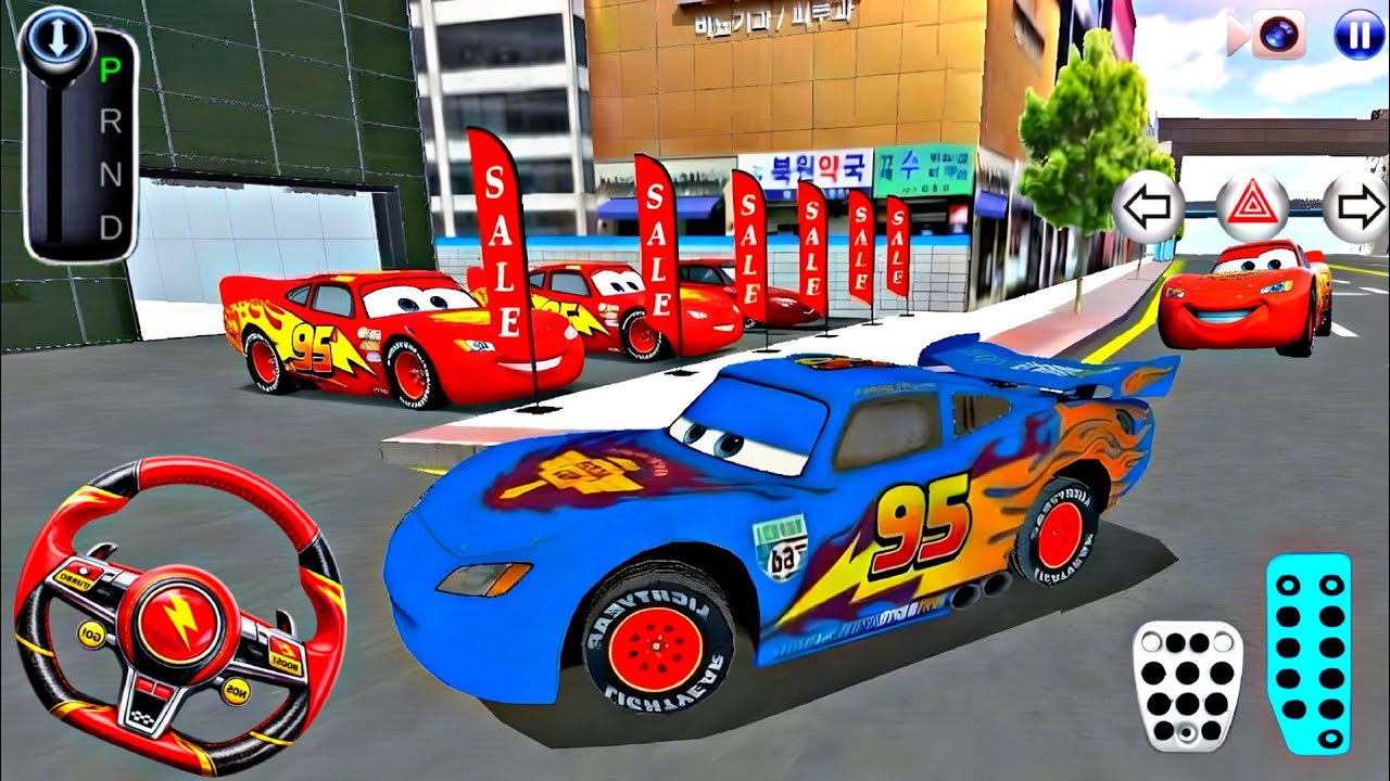 McQueen Car Parked in Car Shorooms - 3D Driving Class - Android Gameplay