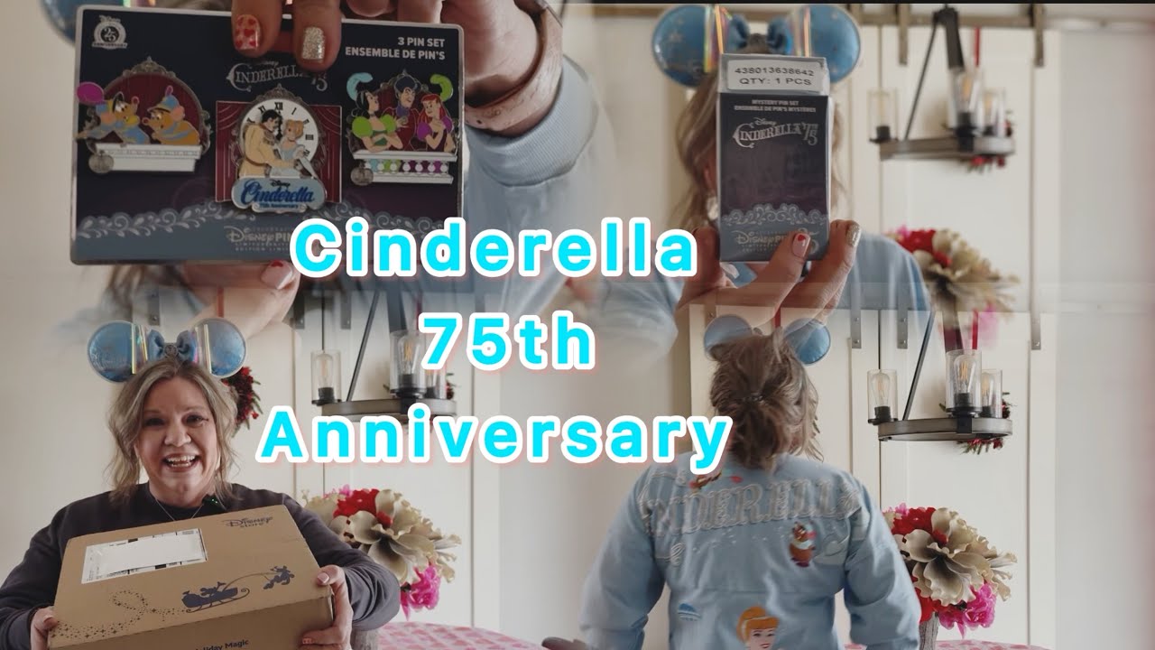 DISNEY CINDERELLA ANNIVERSARY HAUL! UNBOXING PINS AND MERCH #disney