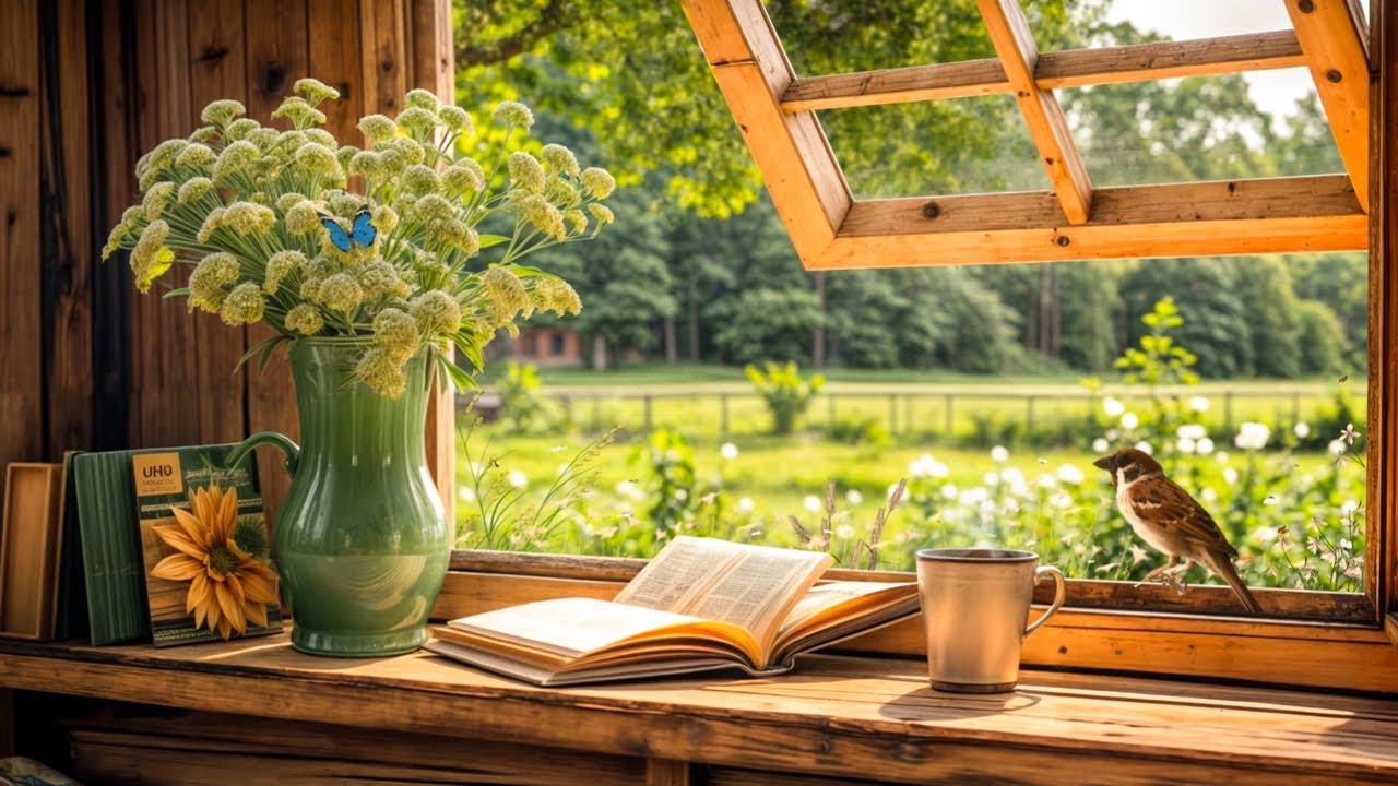 Sunlit Morning Window 🌿 Soft Jazz for a Slow, Relaxing Morning