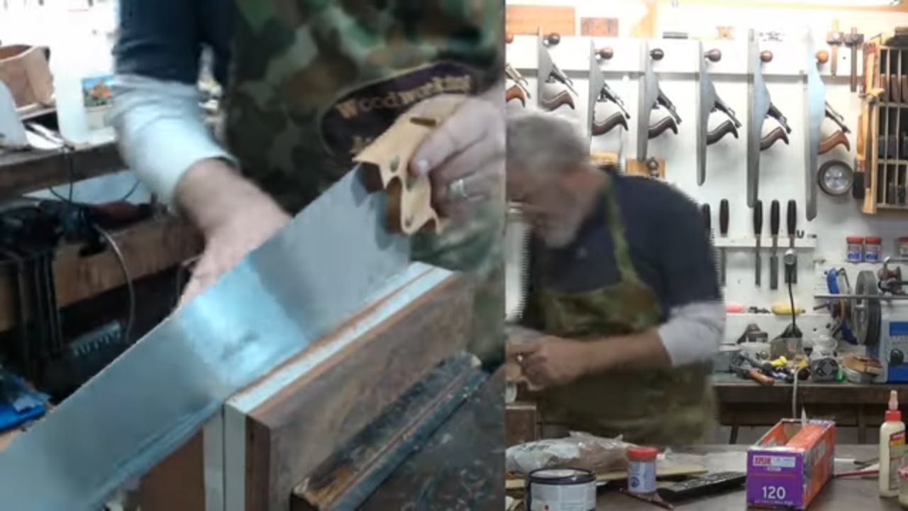 Cutting a Box Lid using a Hand Saw