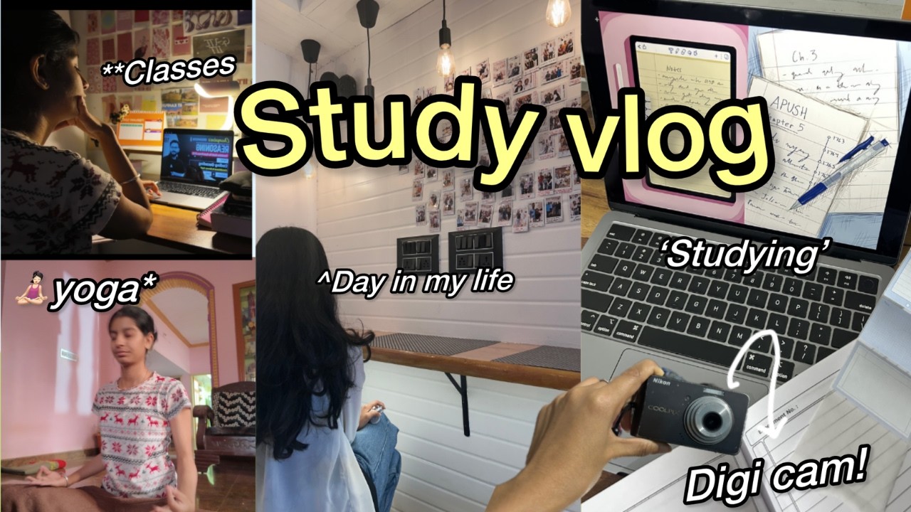 STUDY VLOG👩🏻‍💻📚 productive days, Govt Exams, day in my life & new digi cam✨