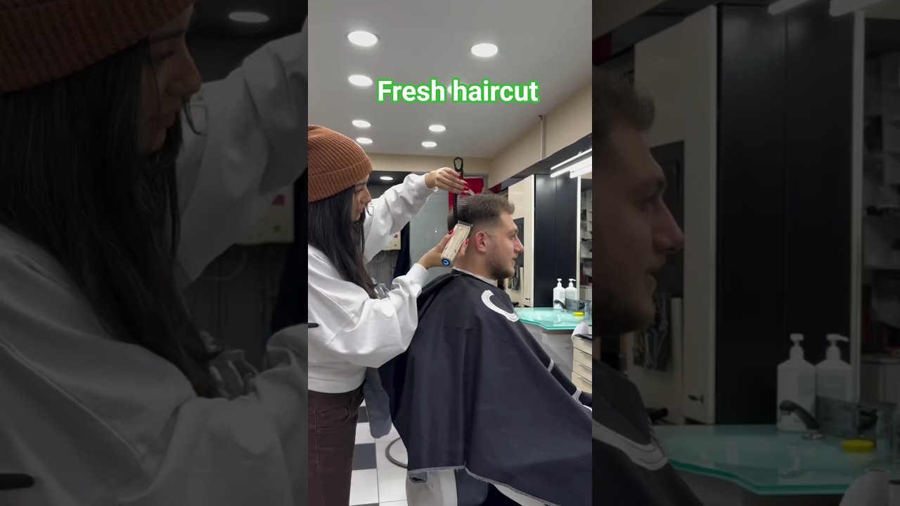 My barber friend  visited me from the Usa and gave me a fresh haircut part1  #haircut