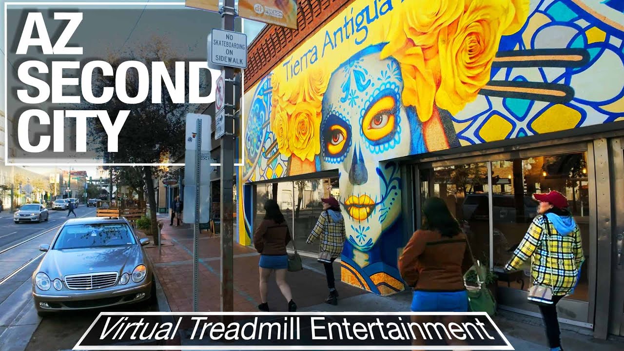 Tucson Arizona Walking Tour - Virtual Walking Tours for treadmill - 4k City Walks