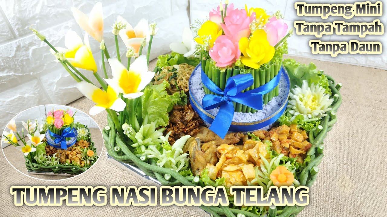 SANGAT KEKINIAN BANGET !!  TUMPENG NASI BUNGA TELANG || RICE CAKE TELANG FLOWER