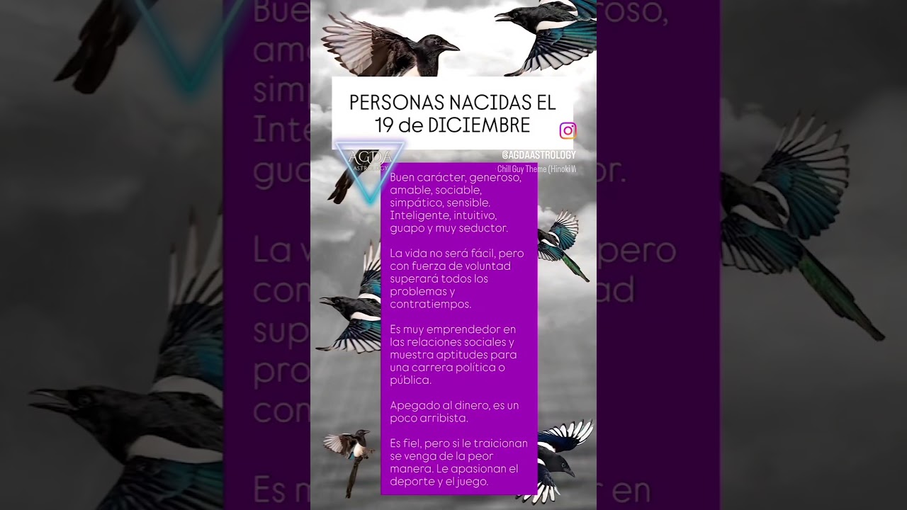 PERSONAS NACIDAS EL 19 de DICIEMBRE