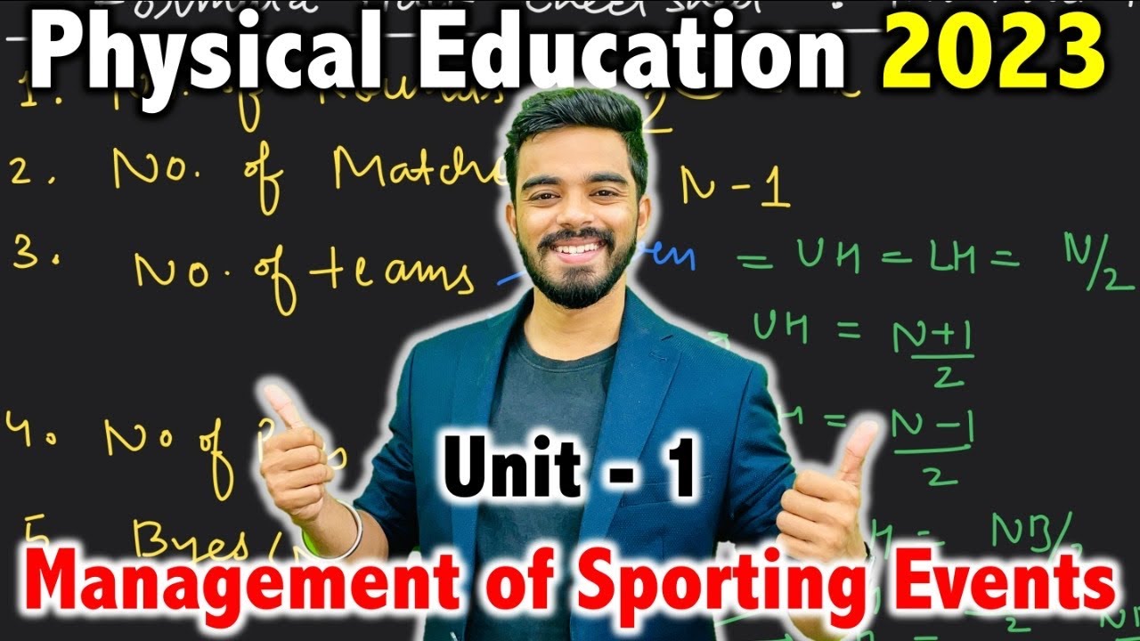 Physical Education - Chapter 1 : Management of Sporting Events | CBSE Class 12th 2023🔥 | FREE Notes