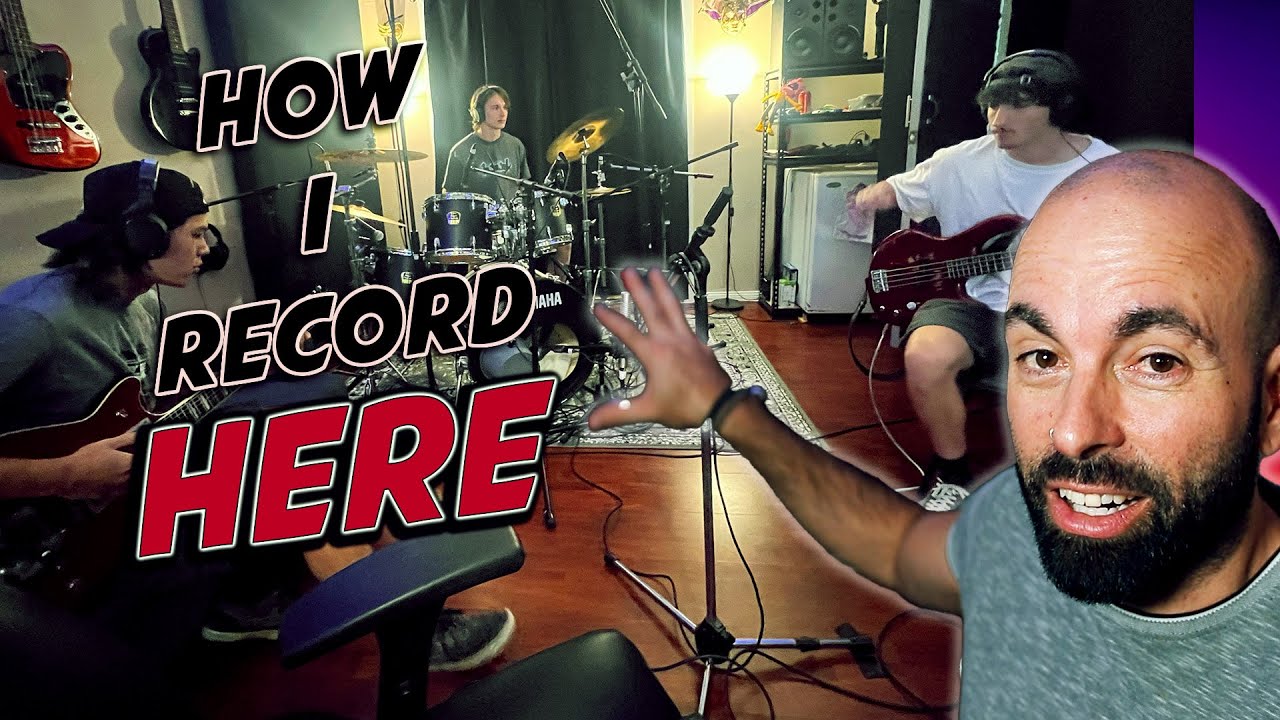 When you ONLY Have 1 Room to Record a WHOLE BAND in a Home studio