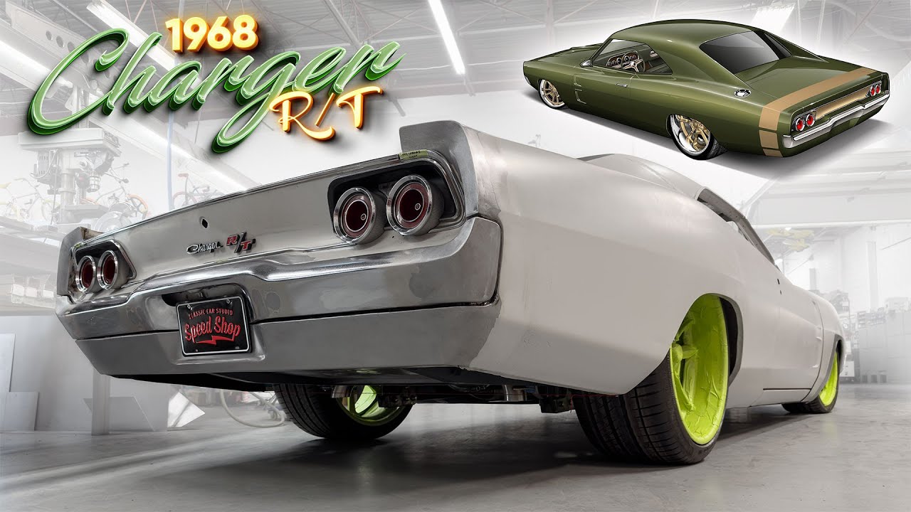 68 Dodge Charger R/T • Заправленный задний бампер и нижняя обшивка