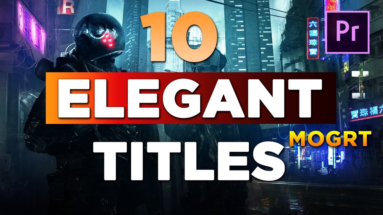 10 Elegant Titles Premiere Pro MOGRT | Title Template Green Screen