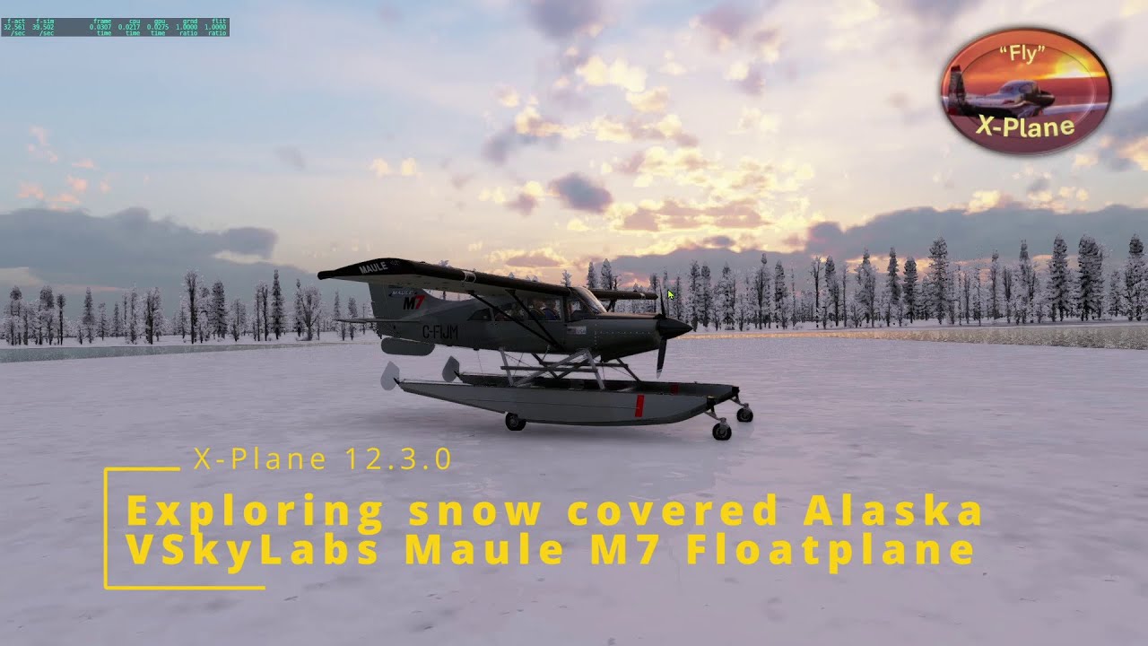 Заснеженная Аляска на гидроплане Maule M7 X Plane 12 3 0
