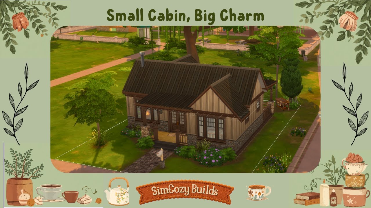 Cozy Cabin Starter Home for Elias | Sims 4 Speed Build