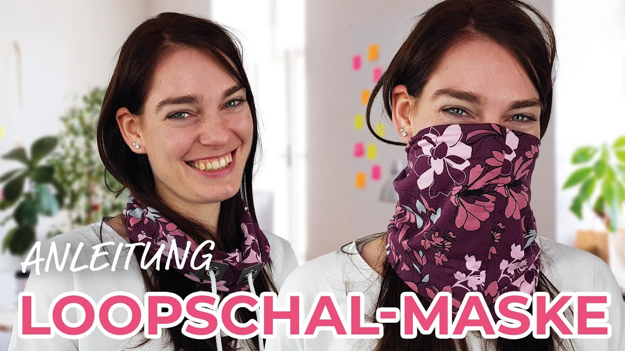 Loopschalmaske selbst genäht 🧵 Einfacher Loop mit Maskenfunktion