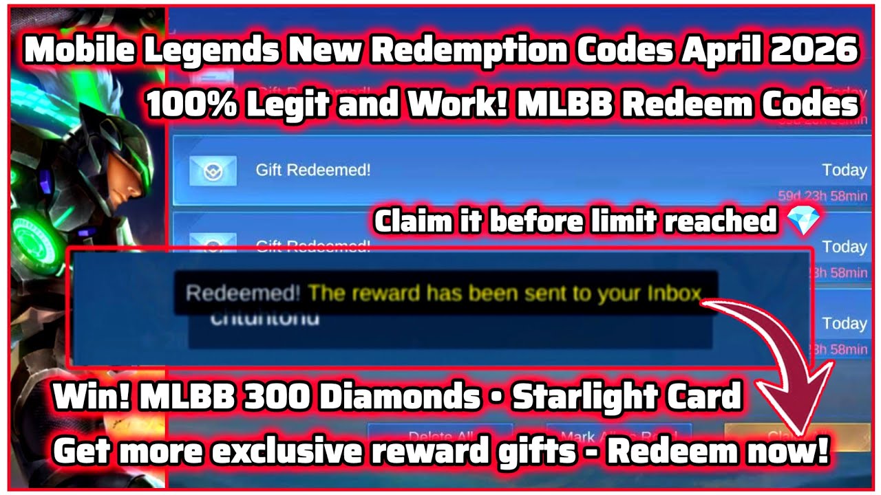 Настоящие! Новые промокоды Mobile Legends от 4 апреля 2026 года. 100% легально и успешно. + Беспл...