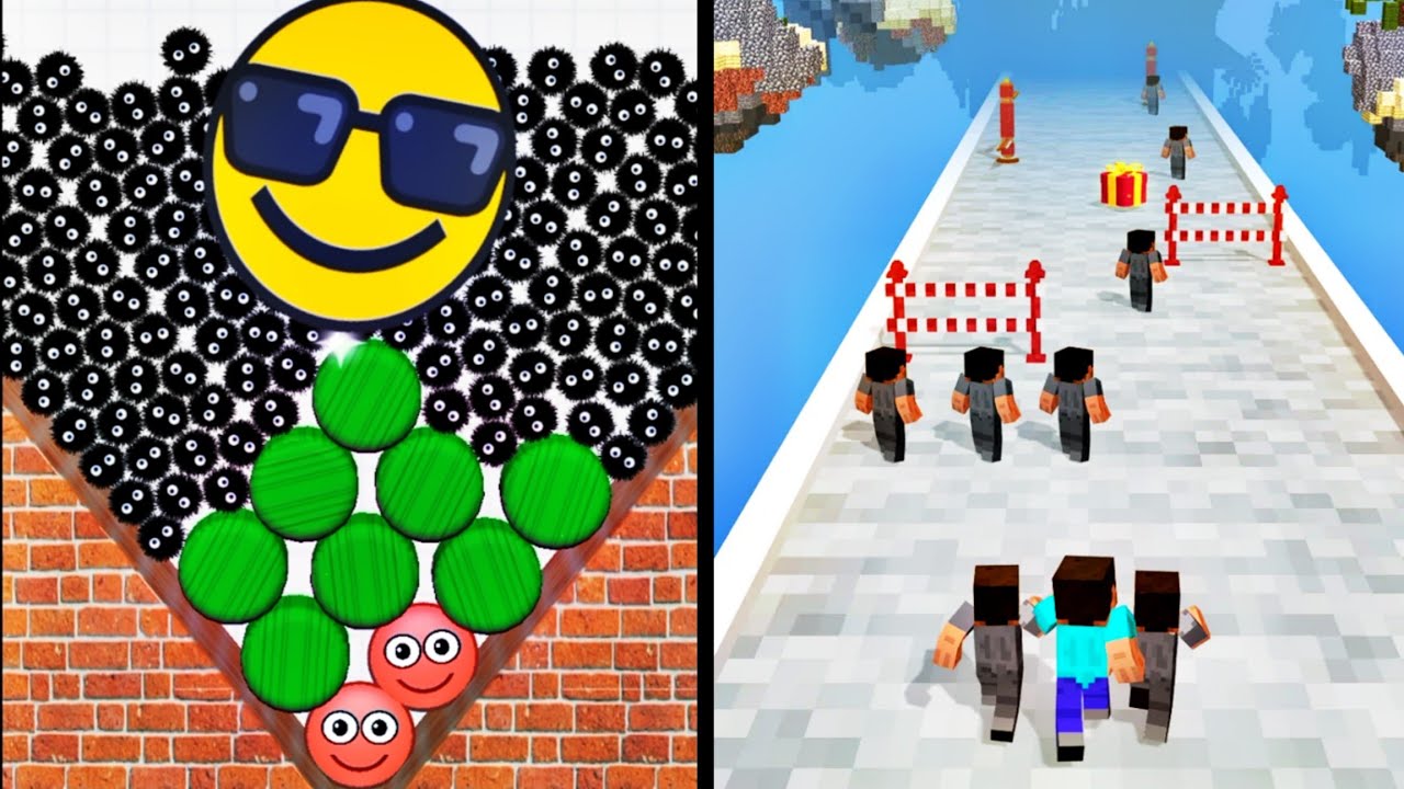 Red Hide Balls 😃 Vs Hero Craft 3D 😅#games