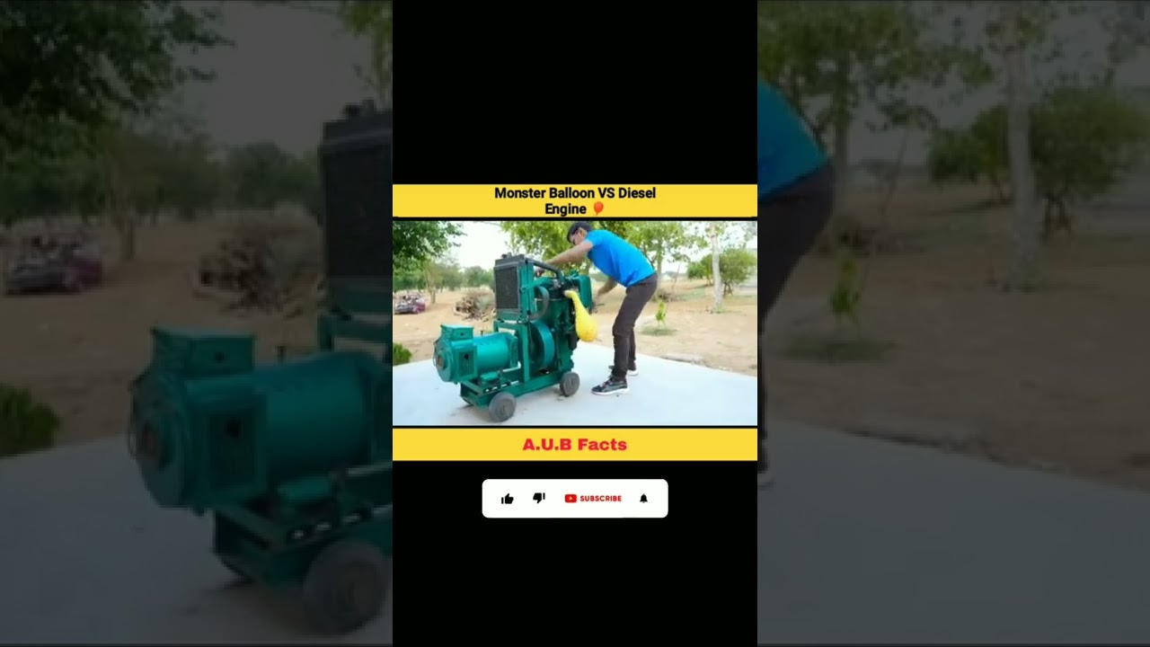 Monster Balloon Vs Diesel Engine 🎈@MuktaTech @CrazyXYZ #shorts