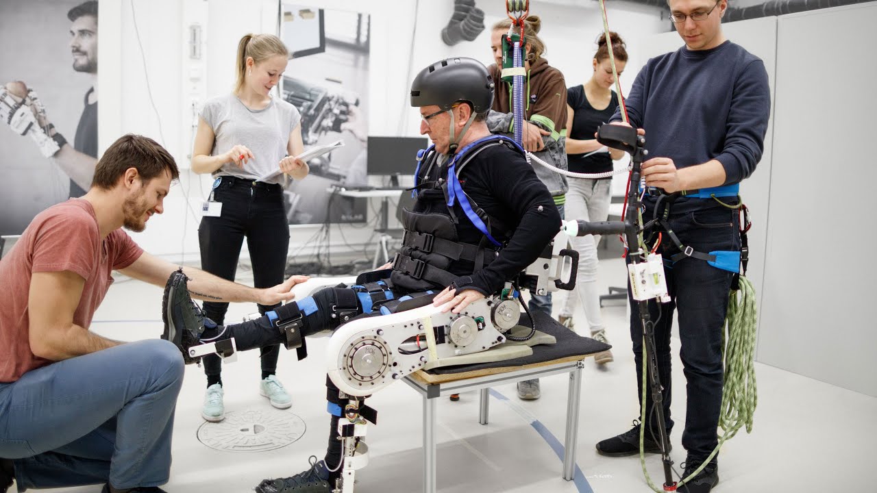Walking on Uneven Ground with VariLeg Variable Stiffness Lower Limb Exoskeleton