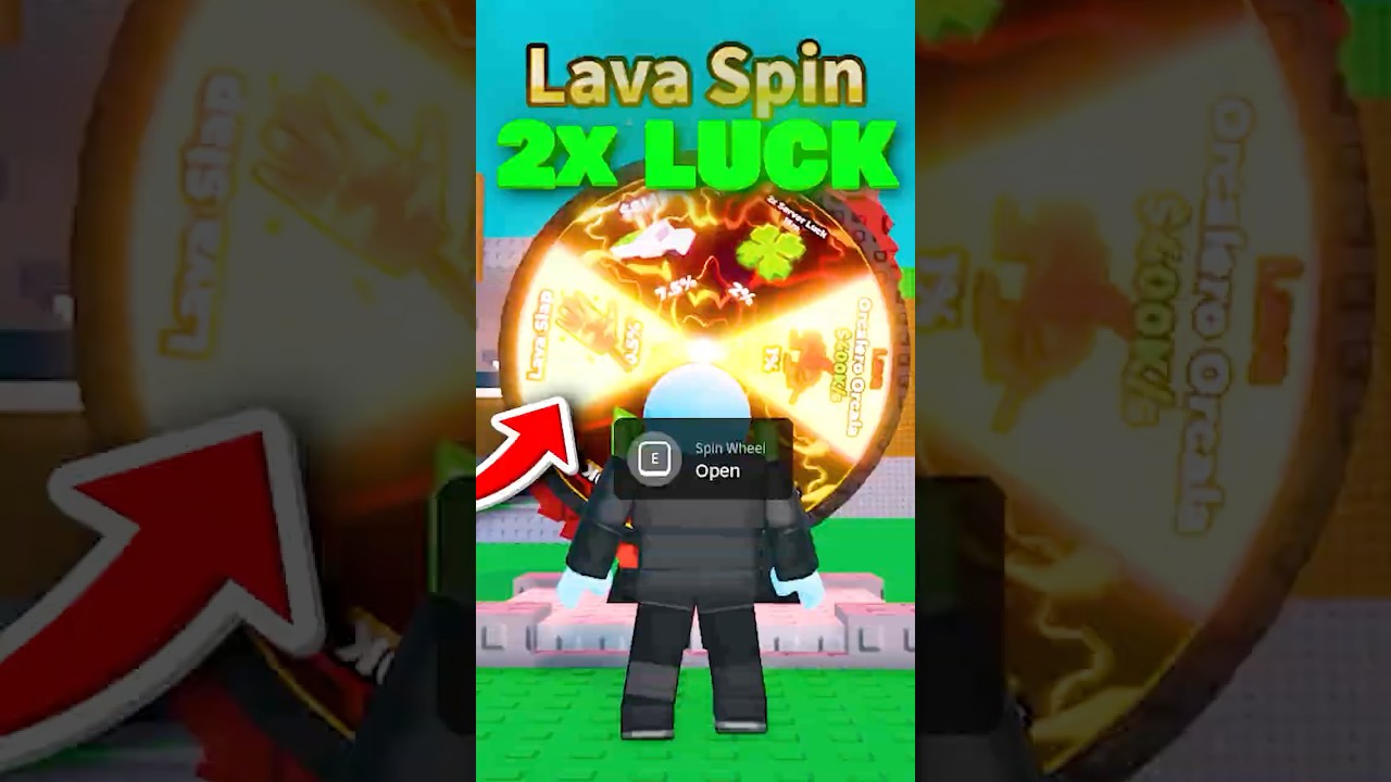 2X LUCK Spin on LAVA WHEEL in Steal a Brainrot!? (Roblox) #shorts