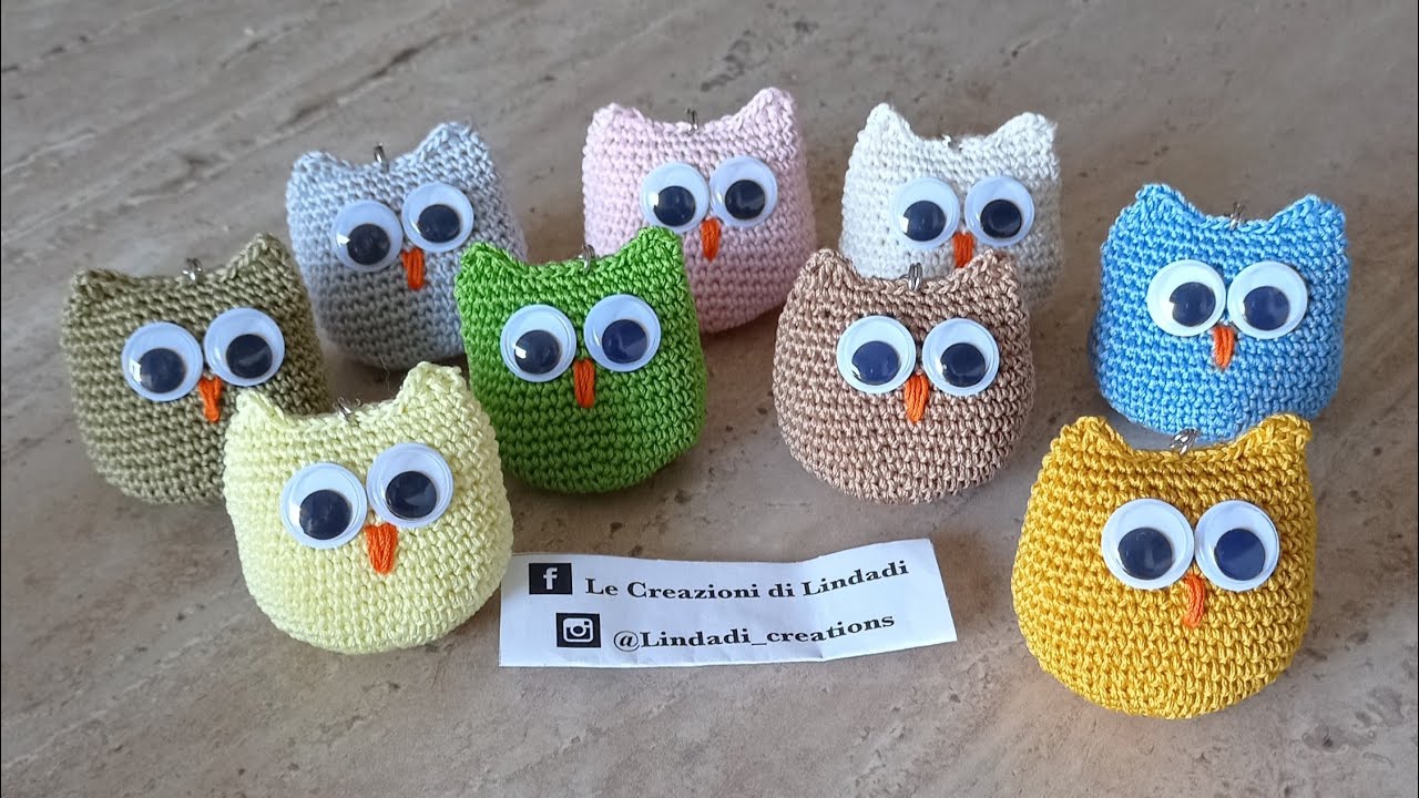 #Tutorial #Portachiavi #Amigurumi #Uncinetto #Gufo #Portafortuna  - #Crochet #Keychain #Owl