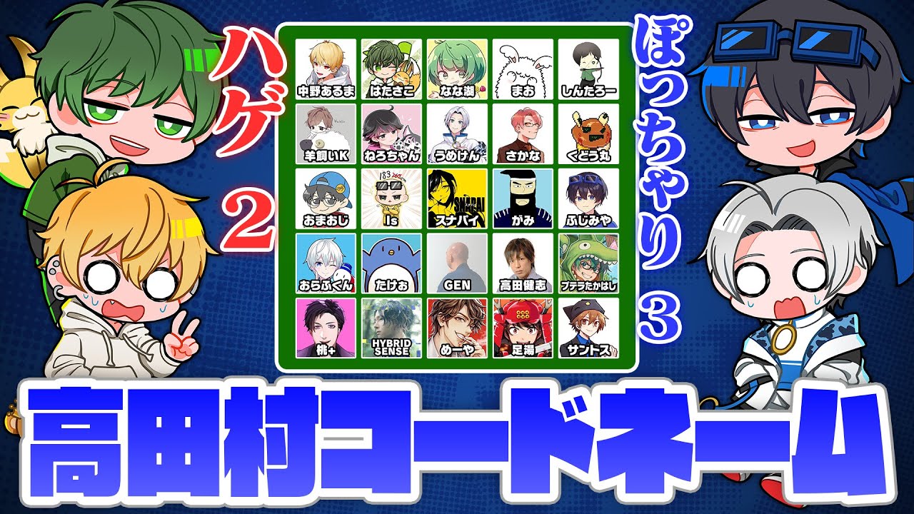 【コードネーム】高田村メンバーカードでコードネームをやったら盛り上がりました