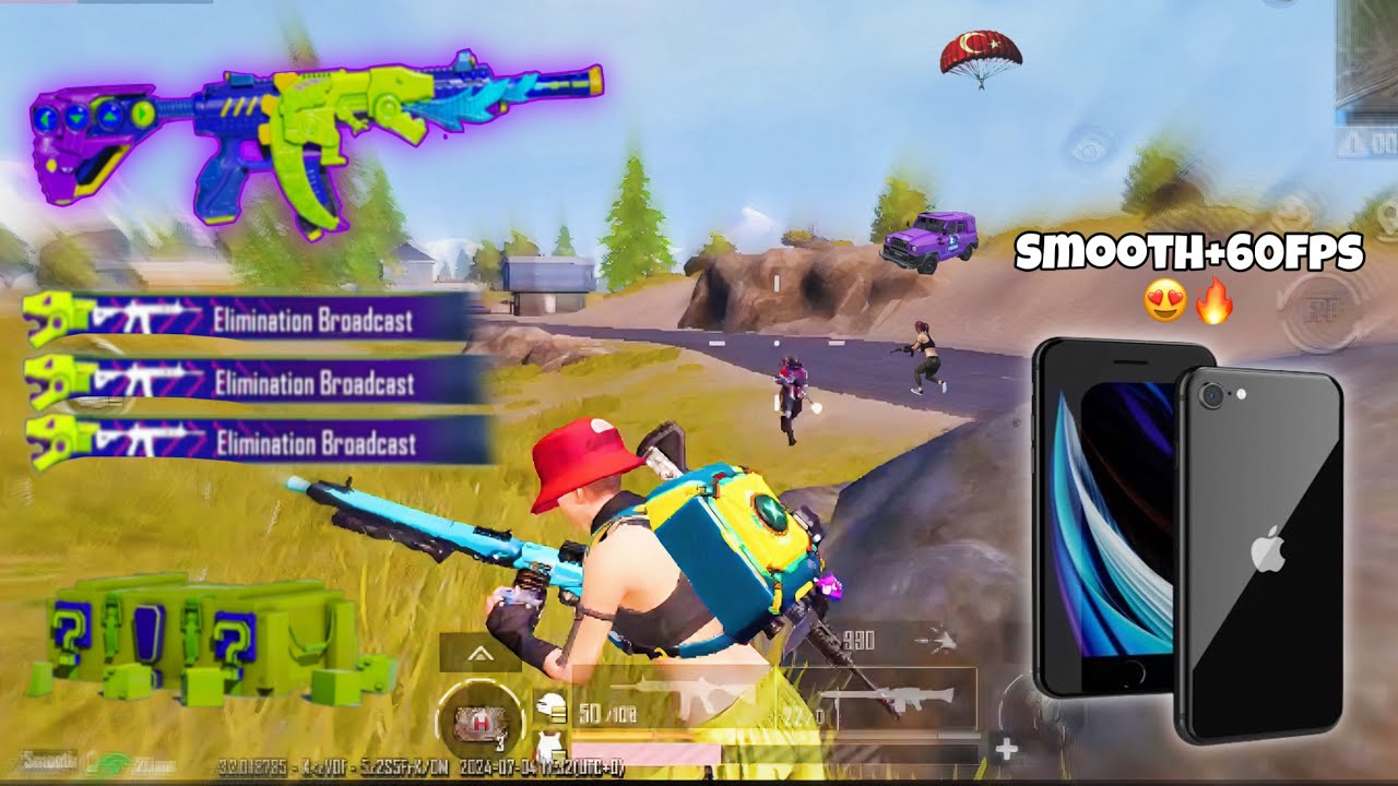 Update 3.2😍 iPhone SE 2020 PUBG test in 2024 | IOS 17.5.1🔥| PUBG Mobile