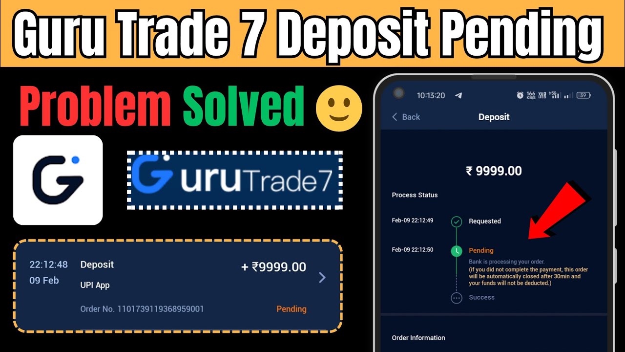 Guru trade 7 deposit failed problem | guru trade 7 deposit pending problem | guru trade 7