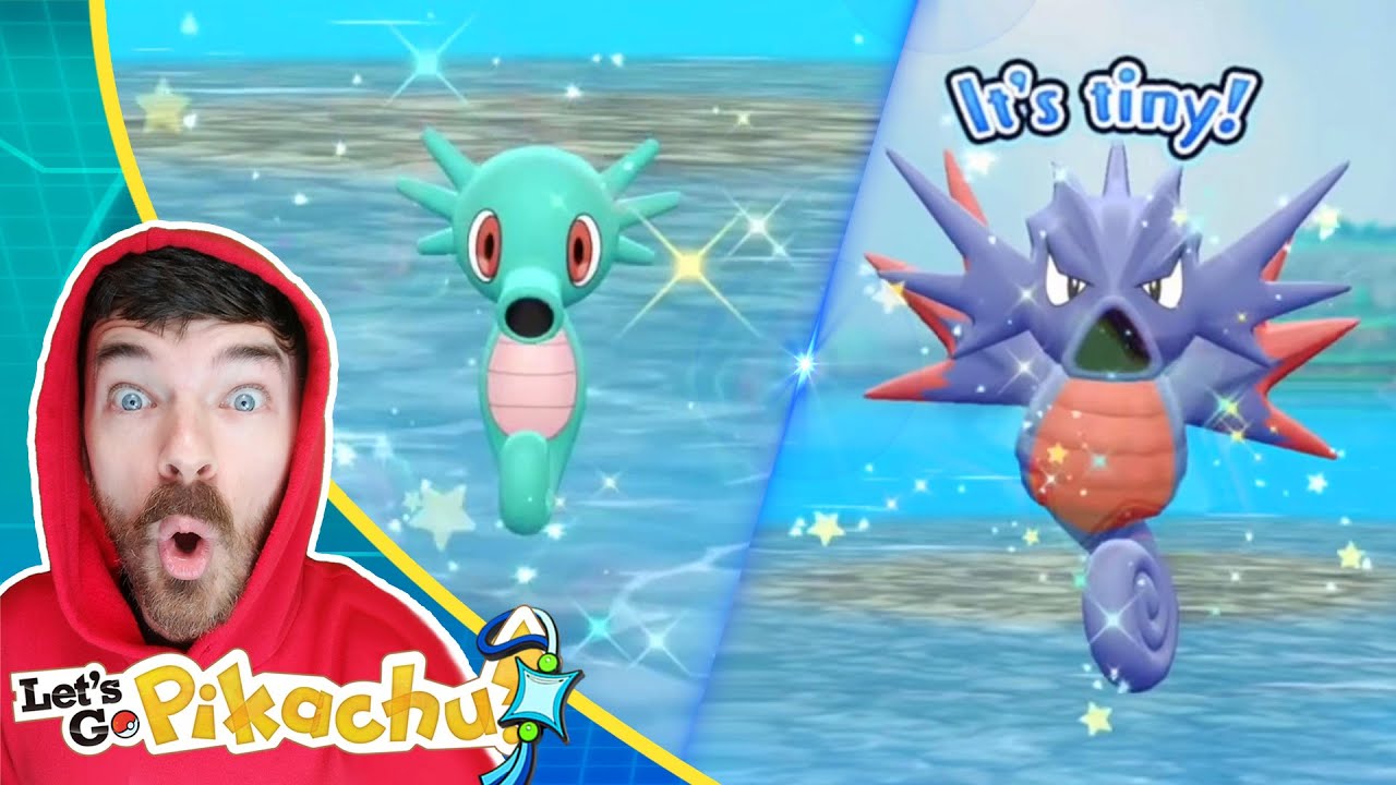Shiny Horsea & Shiny Seadra Caught in the Wild | Pokemon Let's Go Pikachu Extreme Shiny Living Dex