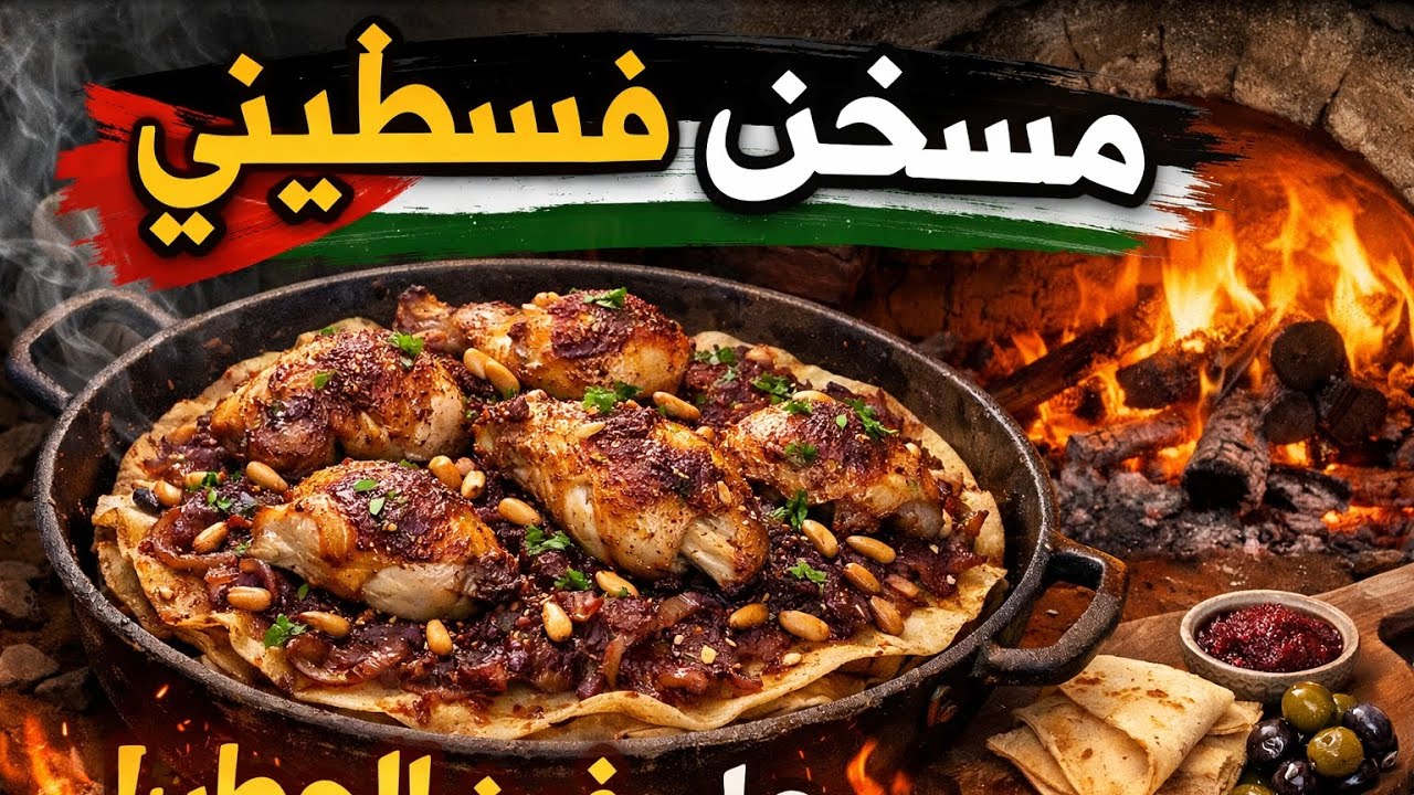 مسخن فلسطيني على فرن الحطب #اكسبلور