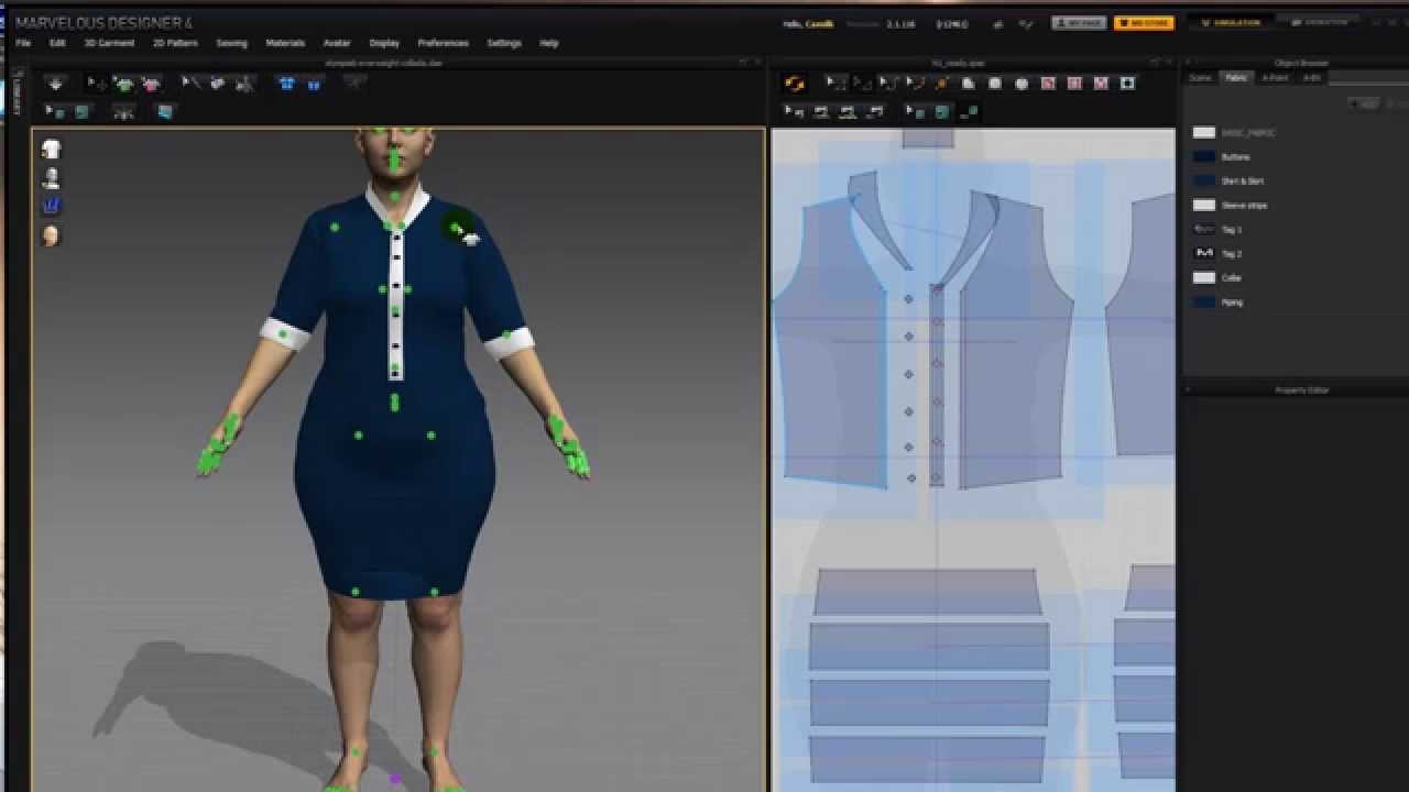 Marvelous Designer Beginners Tutorial - Fitting a Dress to an Overweight Avatar (Olympia 6)