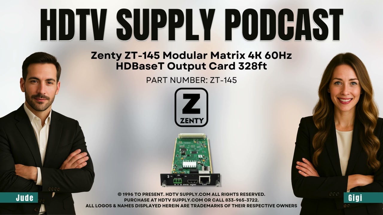 Zenty ZT-145 Modular Matrix 4K 60Hz HDBaseT Output Card 328ft