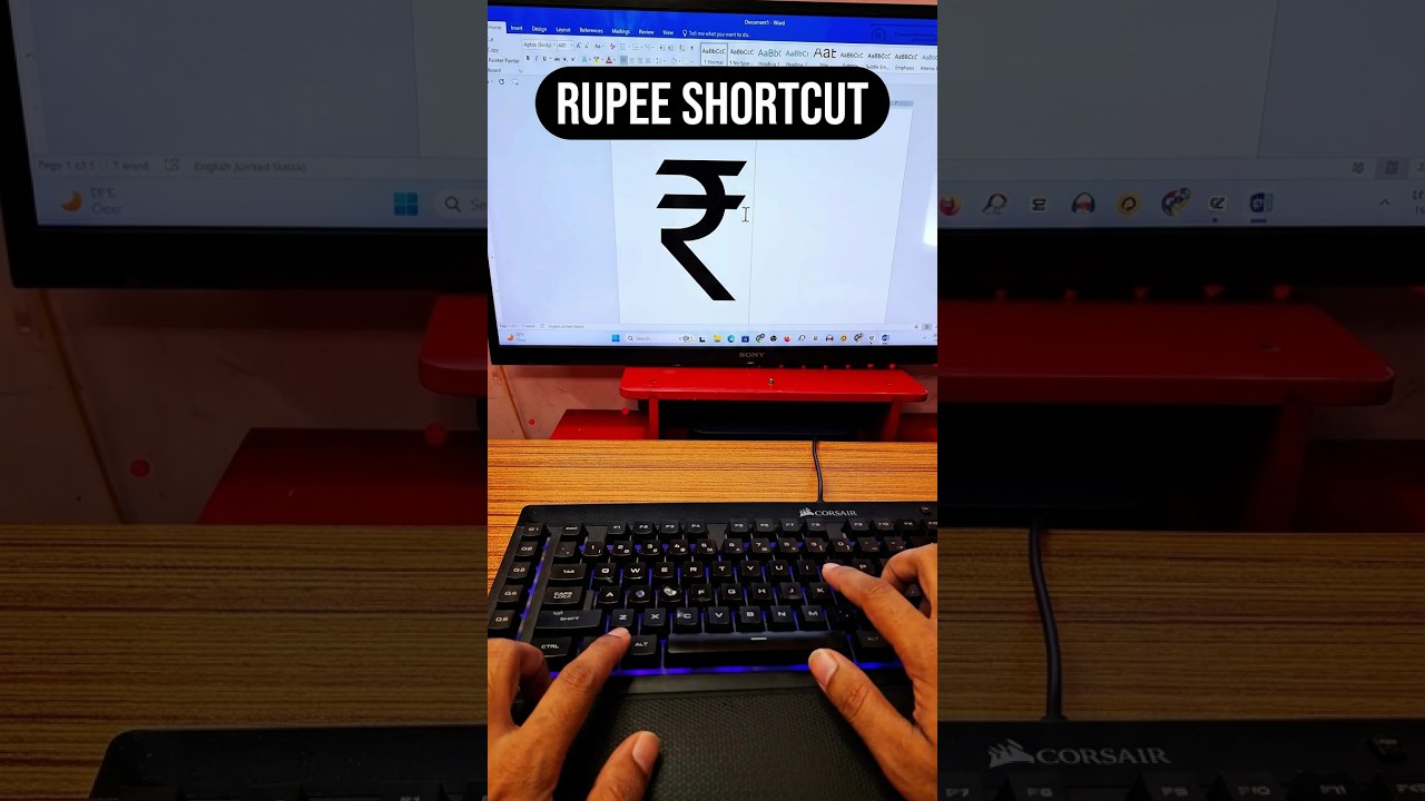 How to Type Rupee (₹) Symbol In MS Word |