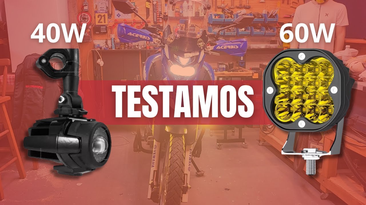 FAROL AUXILIAR PARA MOTO | Testes e comparativos